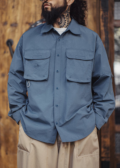 American Blue Lightweight Casual Pocket Hunting Woven Men's Jacket