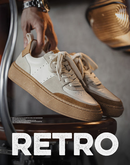 Retro Breathable Skateboard Heightening All-Match Men's Casual Shoes - Harmony Gallery