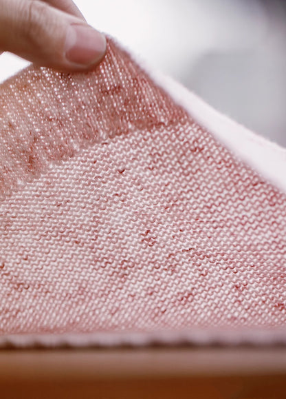 American Mottled Pink Knitted Drape Breathable Thin Threaded Neckline Men's T-Shirt - Harmony Gallery