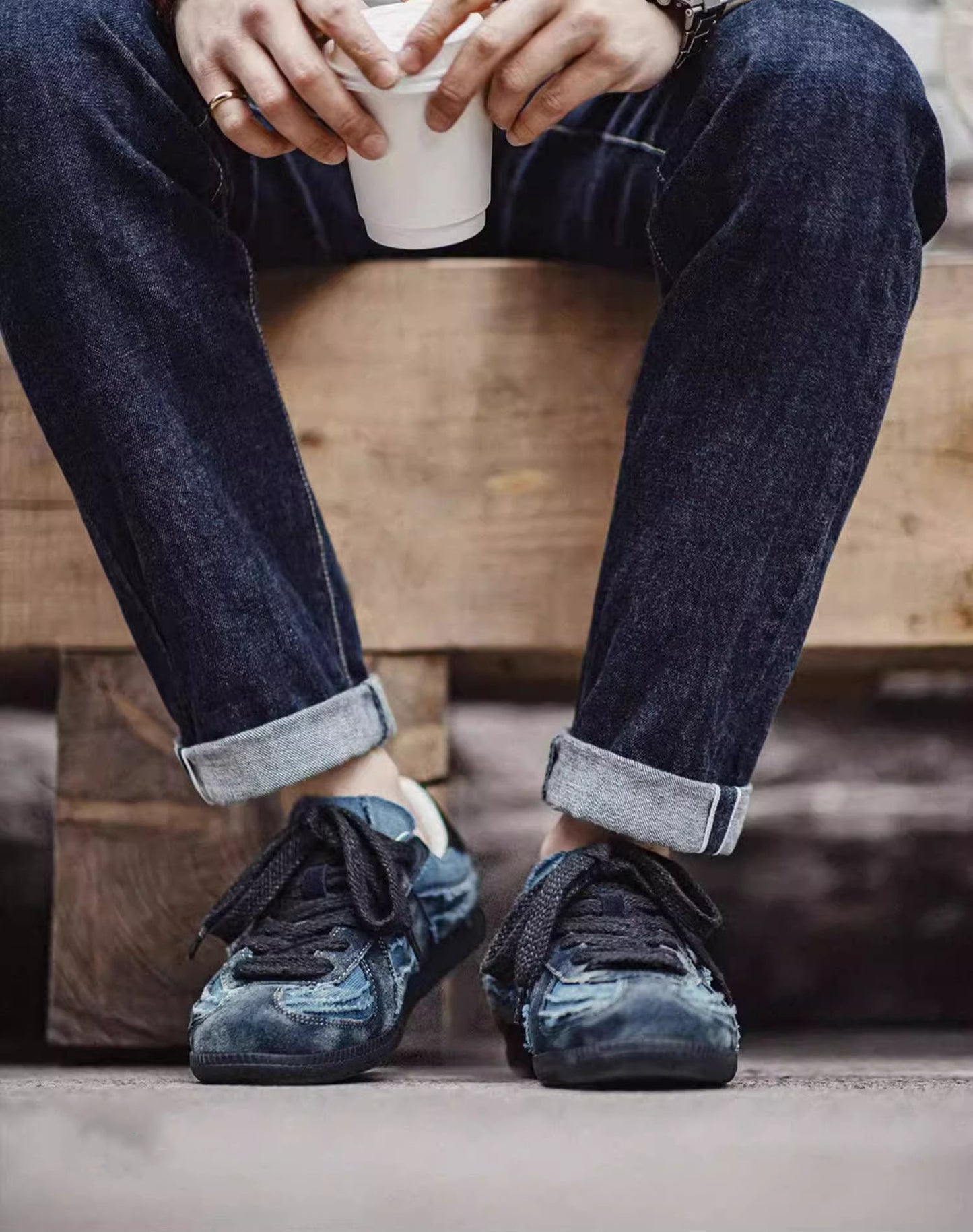 American Retro Black Beach Lightweight Breathable Men's Canvas Shoes - Harmony Gallery