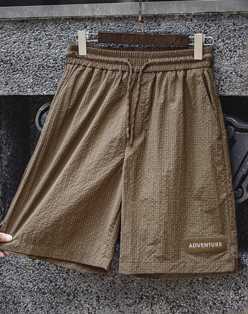 Workwear American Plaid Functional Woven Men's Shorts - Harmony Gallery