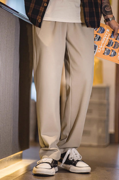 American Retro Heavyweight Workwear Wool Men's Trousers - Harmony Gallery