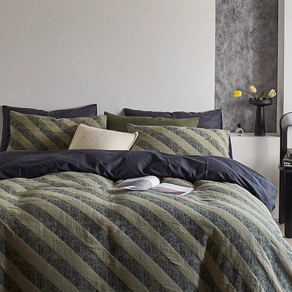 Light Luxury Retro Washed Pure Cotton High-End Four-Piece Bed Set - Harmony Gallery