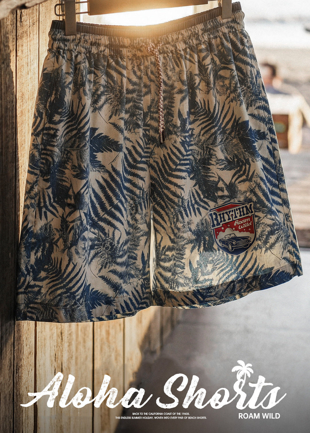 American Printed Beach Loose Fitting Lightweight Perfect Men's Shorts