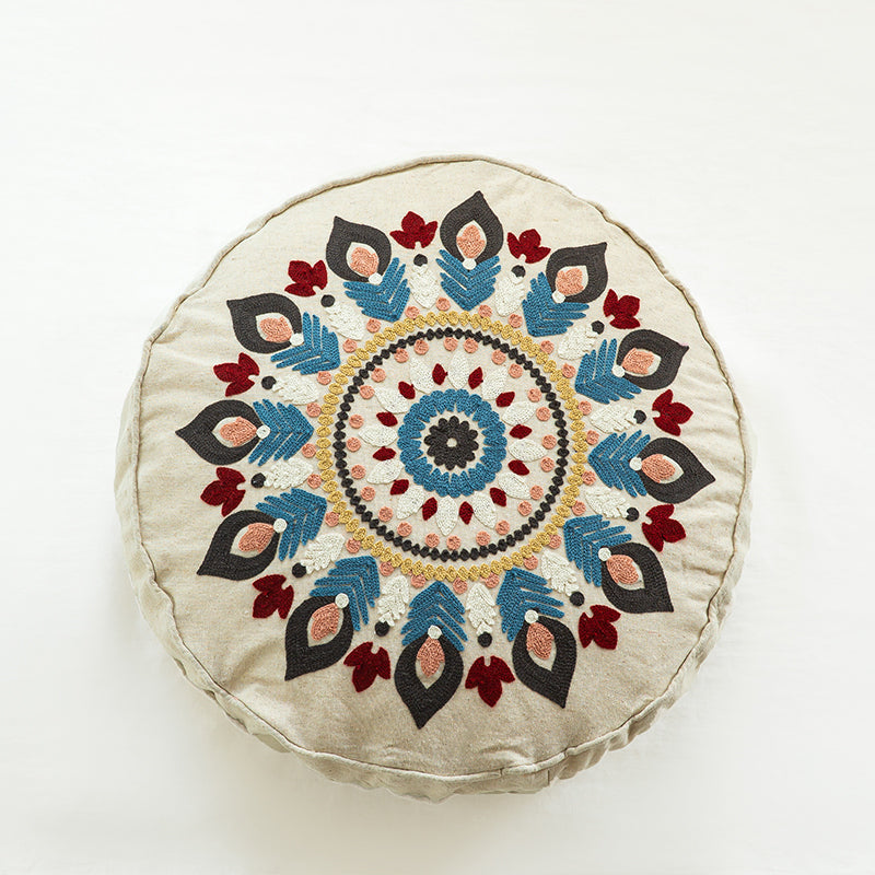 Global Artisan Handmade Boho Round Tassel Throw Pillows - Harmony Gallery