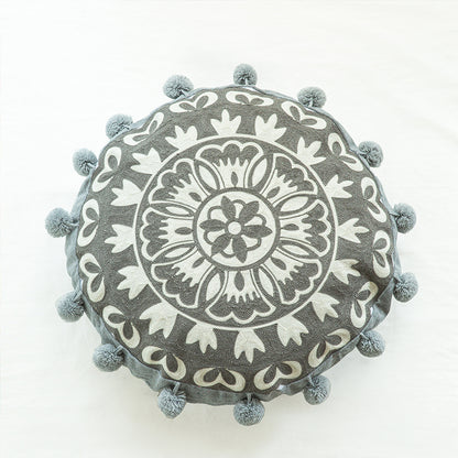 Global Artisan Handmade Boho Round Tassel Throw Pillows - Harmony Gallery