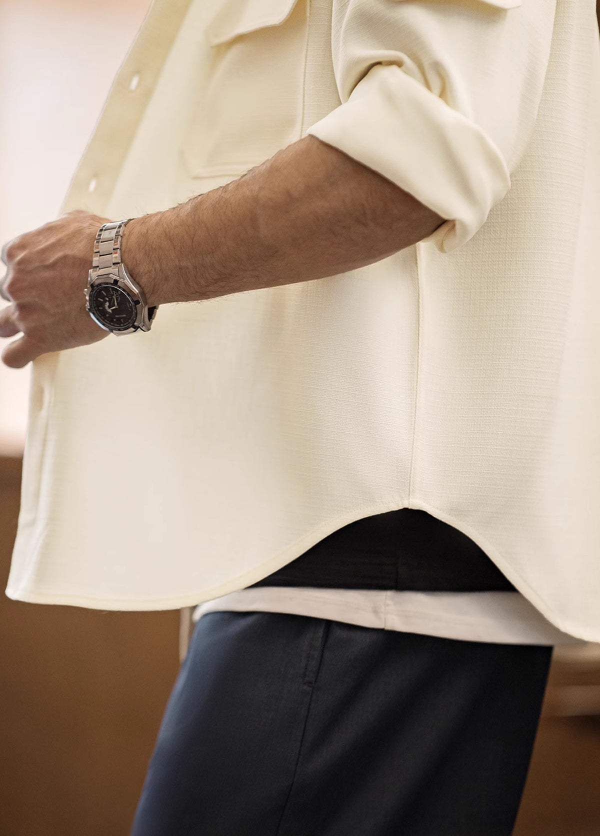 American Silhouette Anti-Wrinkle Free Ironing Pocket Jacket Men's Shirt - Harmony Gallery