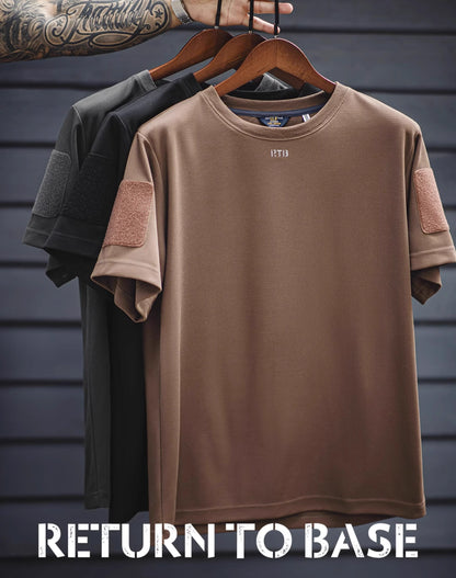 American Honeycomb Breathable Basic Sweat-Wicking Men's T-Shirt - Harmony Gallery