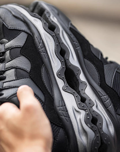 Jogging Black Warrior Thick-Soled Functional Men's Sports Shoes - Harmony Gallery