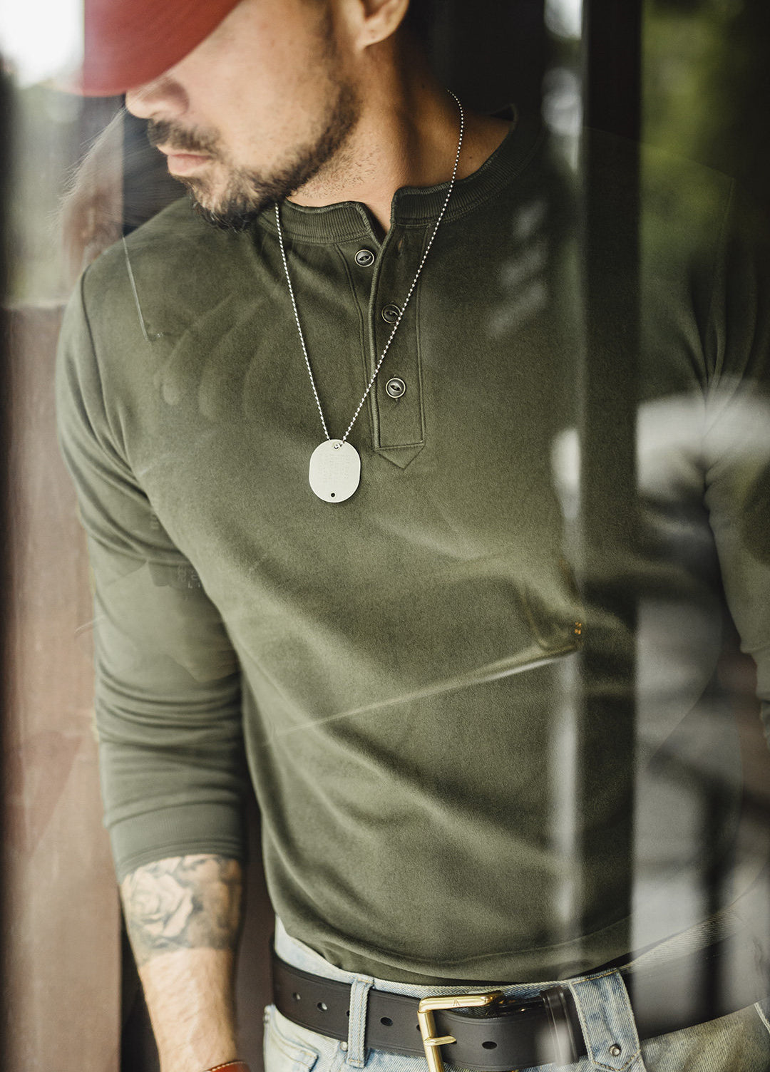 American Henry Collar Fleece-Lined Base Slim Inner Layer Men's Sweater - Harmony Gallery