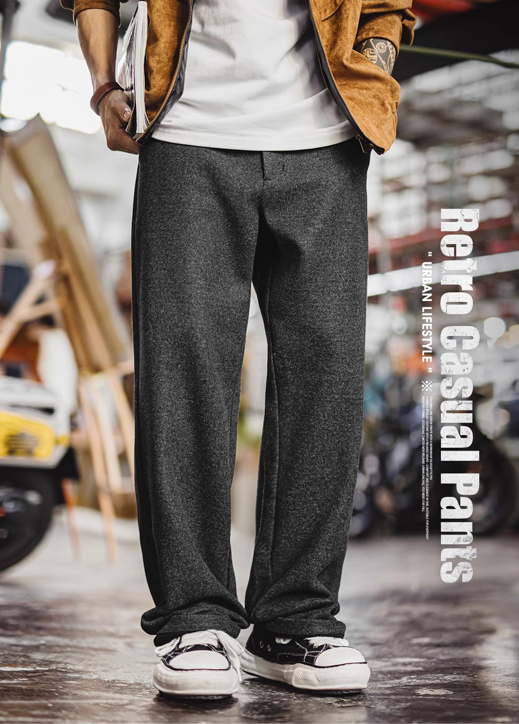 American Woolen Youthful And Energetic Style With A Draped Look Men's Trousers - Harmony Gallery