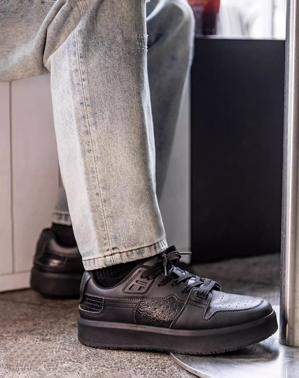 American Crushed Ice Small Thick-Soled Cracked Men's Casual Shoes - Harmony Gallery