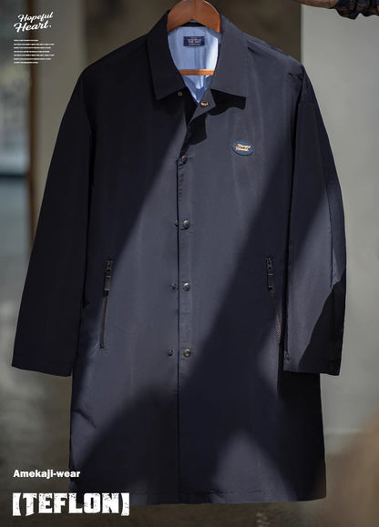 American Retro Teflon Three-Proof Lapel Windbreaker Men's Jacket - Harmony Gallery