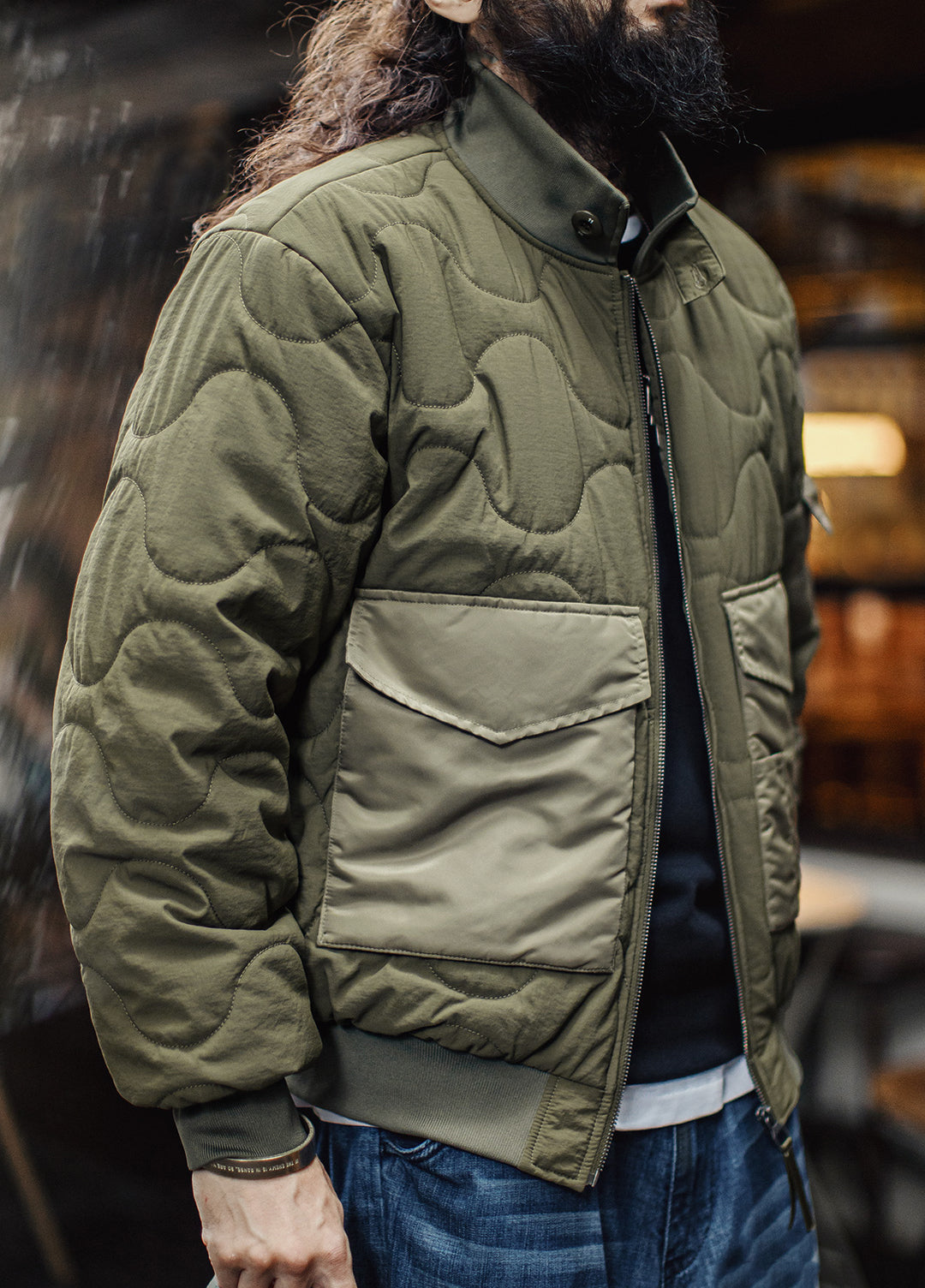 American Retro M51 Military With Large Pockets Warm Cotton-Padded Men's Jacket - Harmony Gallery
