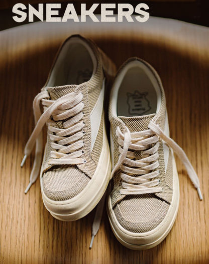 American Retro Canvas Thick-Soled High-Heeled High Street Men's Casual Shoes - Harmony Gallery