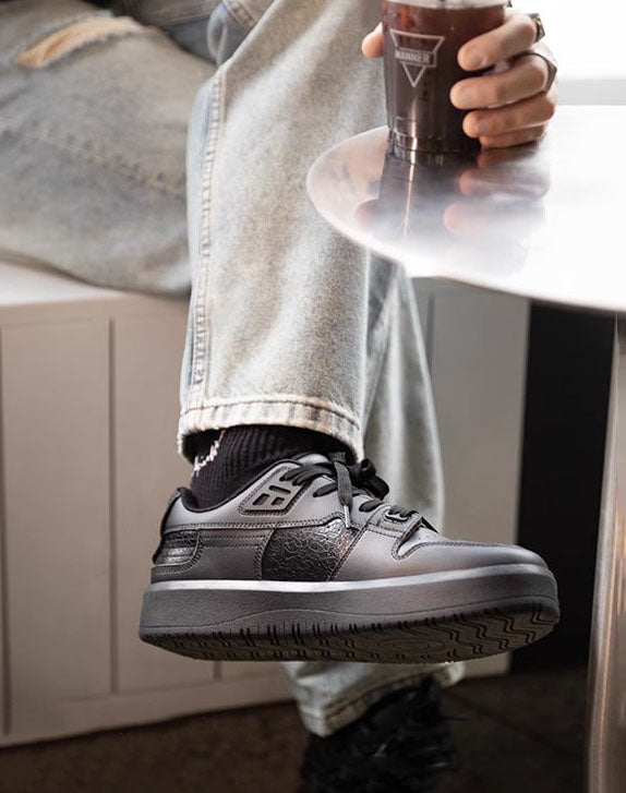 American Crushed Ice Small Thick-Soled Cracked Men's Casual Shoes - Harmony Gallery