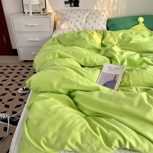 Mix And Match Skin-Friendly Pure Cotton Four-Piece Washed Bed Set - Harmony Gallery