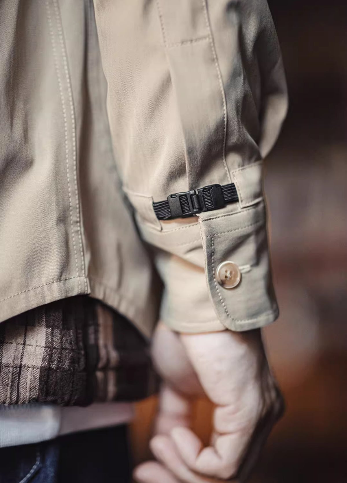 American Herringbone Double-Breasted All-Match Commuter Men's Shirt - Harmony Gallery