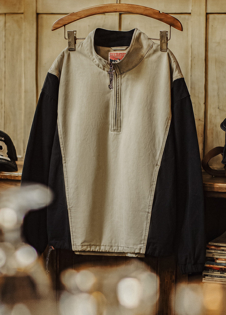 American Color-Block Half Zipper Semi-Open Patchwork Men's Sweater - Harmony Gallery