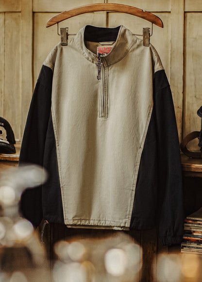 American Color-Block Half Zipper Semi-Open Patchwork Men's Sweater - Harmony Gallery