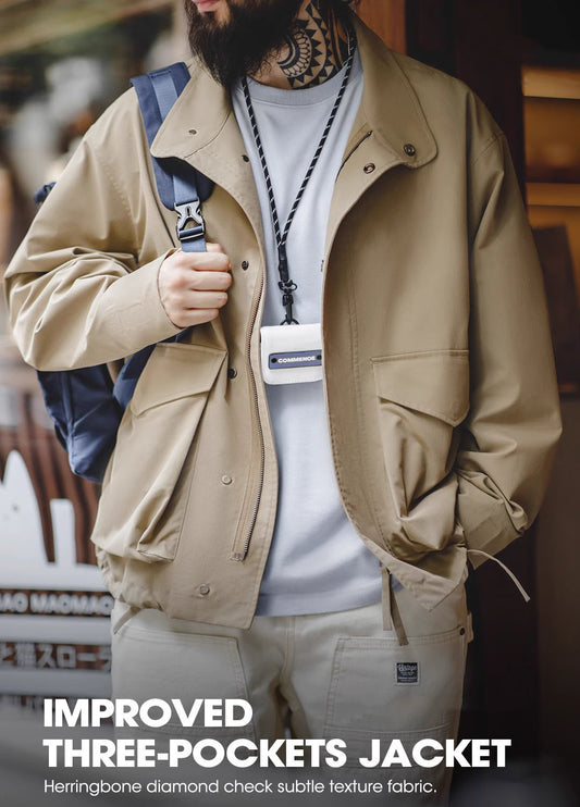 American Retro M65 Multi-Pocket Lapel Loose Men's Jacket - Harmony Gallery