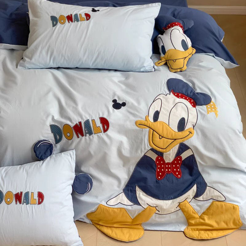 Disney Donald Duck Princess Daisy Washed Four-Piece Cotton Bed Set - Harmony Gallery