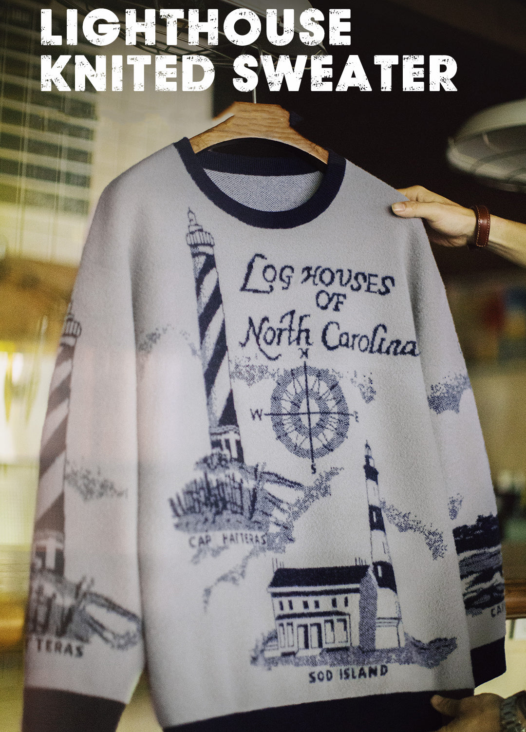 American Retro Smoky Gray Pullover Soft Warm Thick And Relaxed Men's Sweater - Harmony Gallery