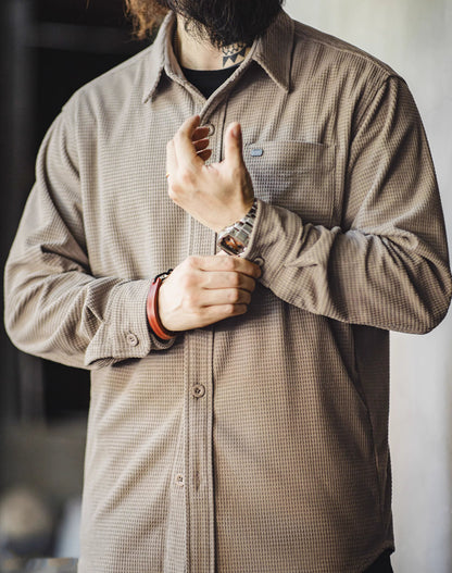 American Retro Workwear Corn Grain Relaxed Men's Shirt - Harmony Gallery