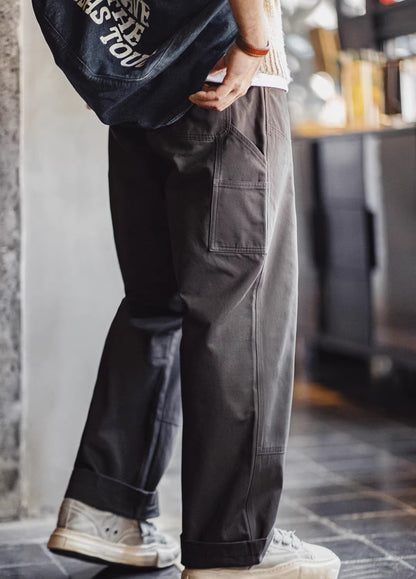 American Retro Clean Fit Logging Texture Sense Cotton Men's Trousers - Harmony Gallery