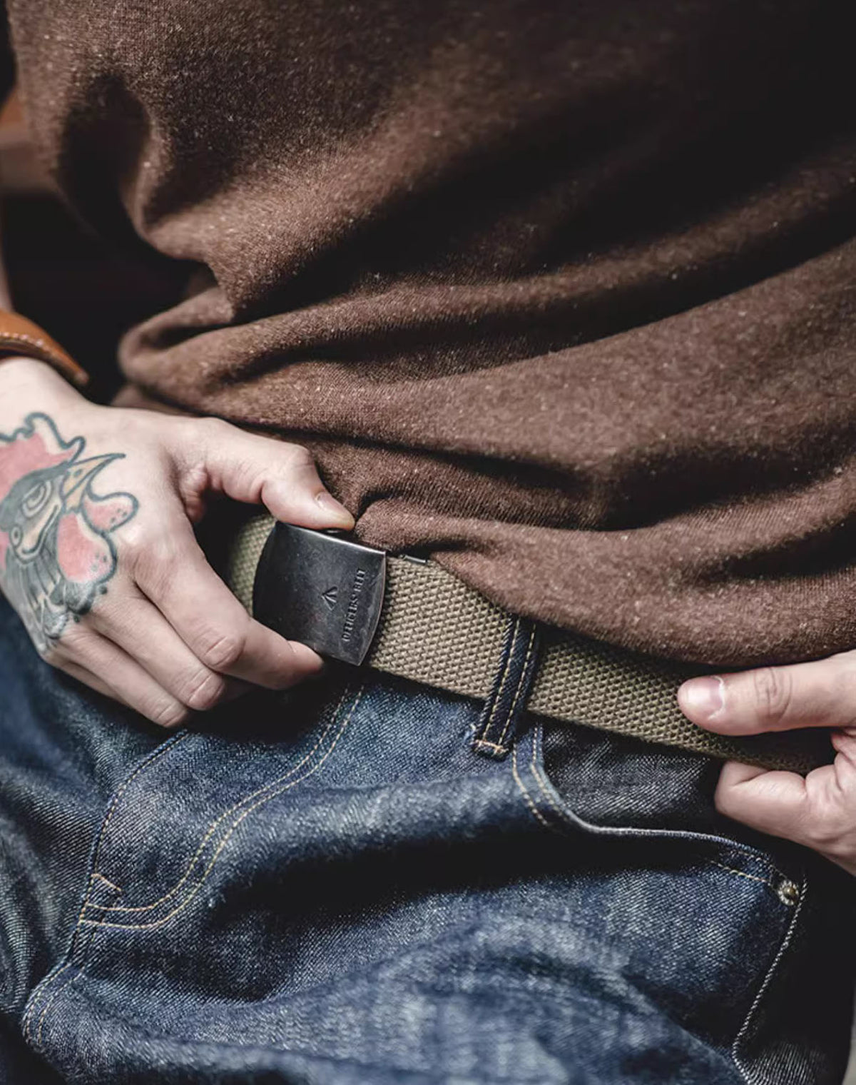 American Non-Hole Elastic Woven Quick-Release Tough Guy Men's Belt - Harmony Gallery