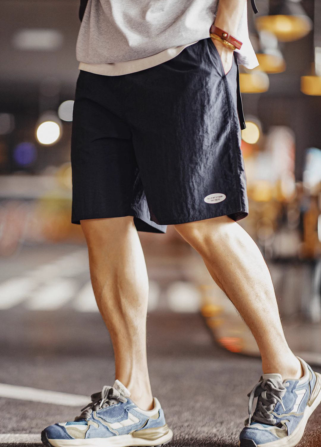 American Woven Nylon Sports Functional Silhouette Men's Shorts - Harmony Gallery