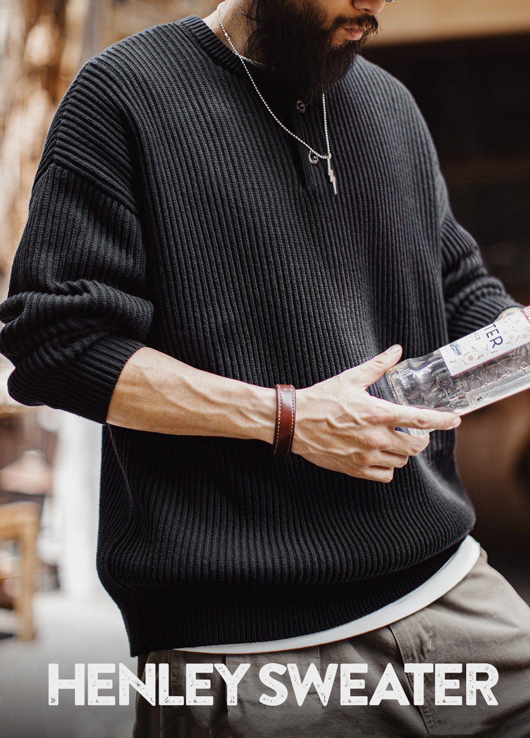 American Elasticity Heavy High Gram Thickened Warm Pullover Men's Sweater - Harmony Gallery