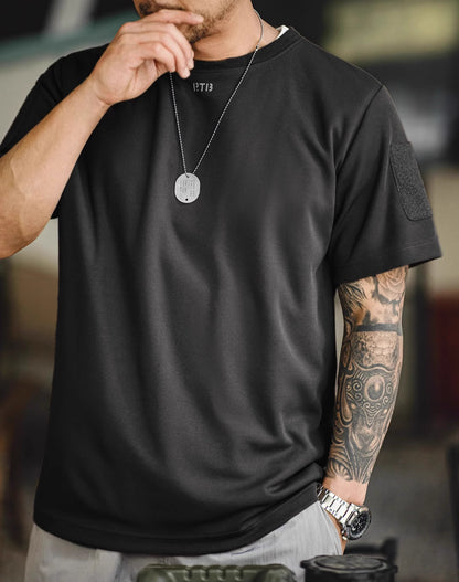 American Honeycomb Breathable Basic Sweat-Wicking Men's T-Shirt - Harmony Gallery