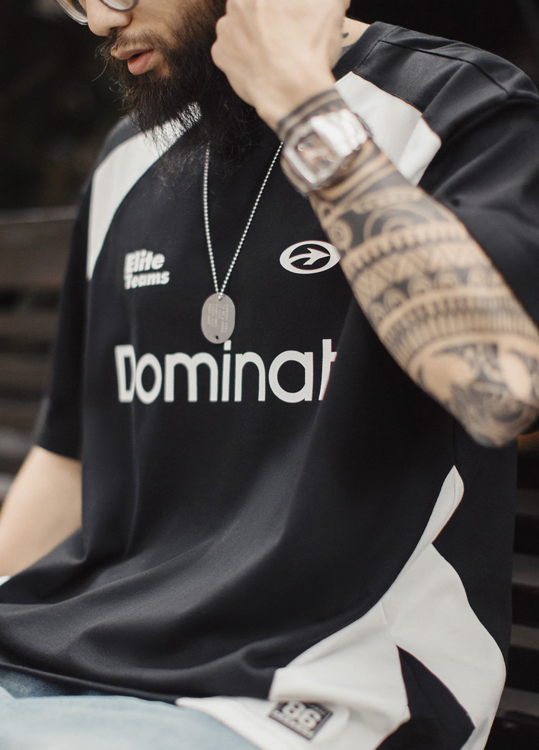 American Retro Sports Quick-Drying Patchwork Football Breathable Men's T-Shirt