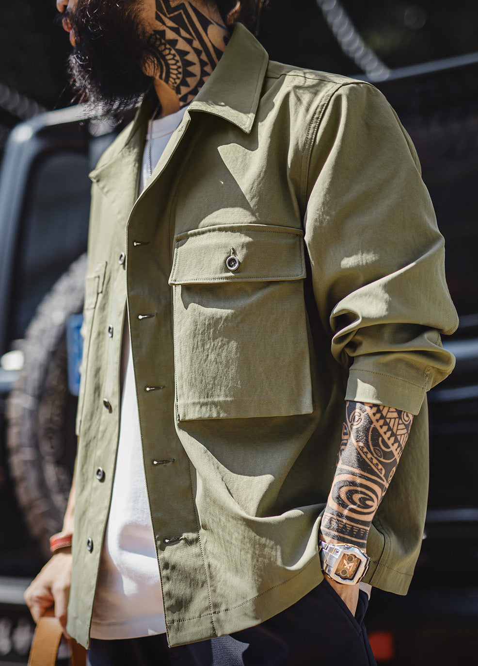 American Retro M43 Military Green With Pockets Heavyweight Men's Jacket