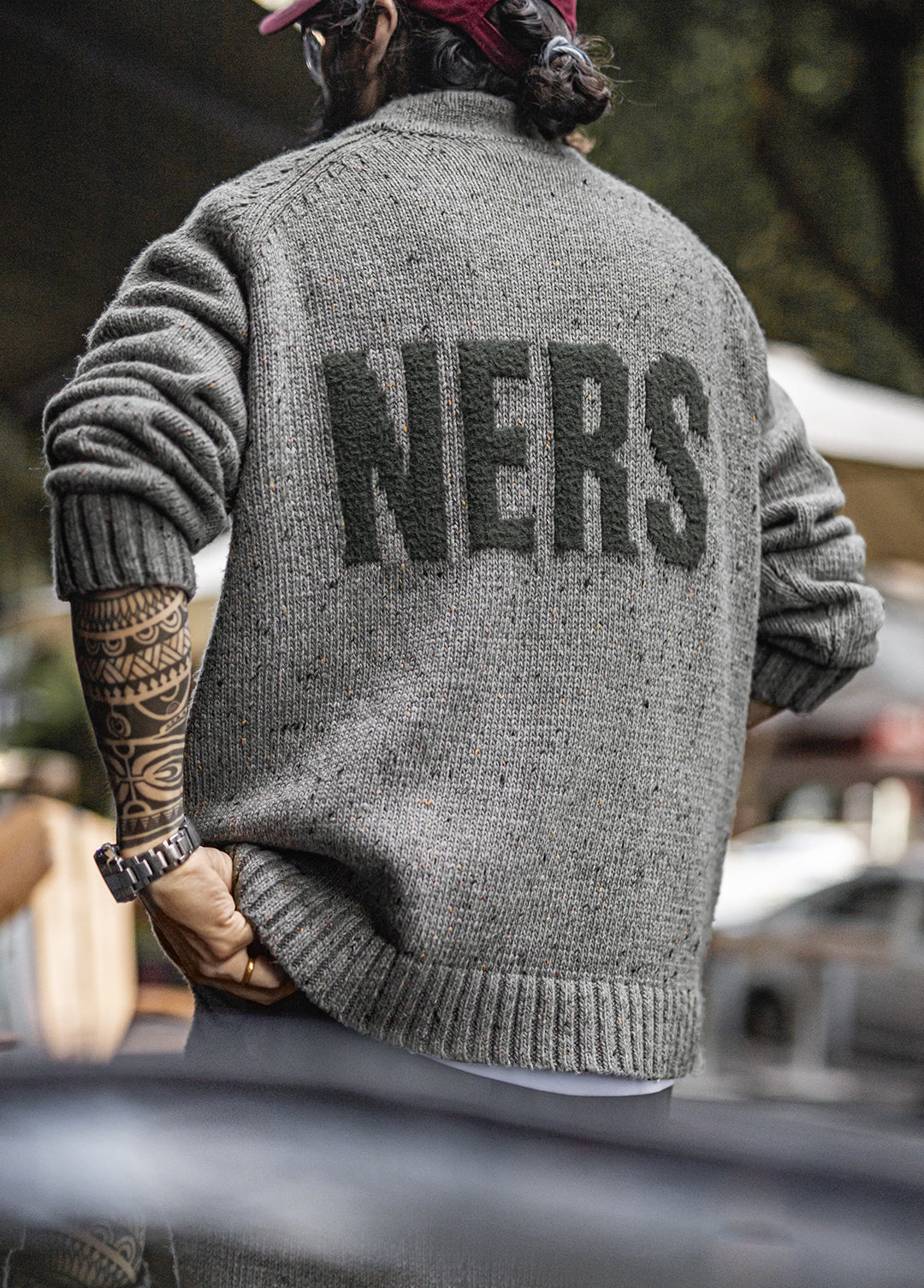 American Retro Jacquard Drape Pullover Knitwear Warm Elasticity Men's Sweater - Harmony Gallery