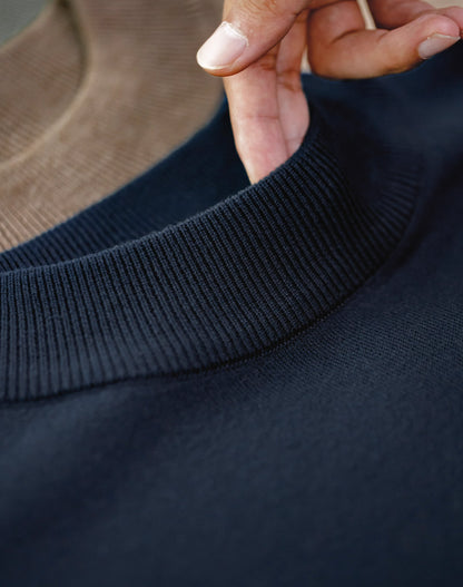 American Casual Half Turtleneck Pullover Warm Knitted Men's Sweater - Harmony Gallery