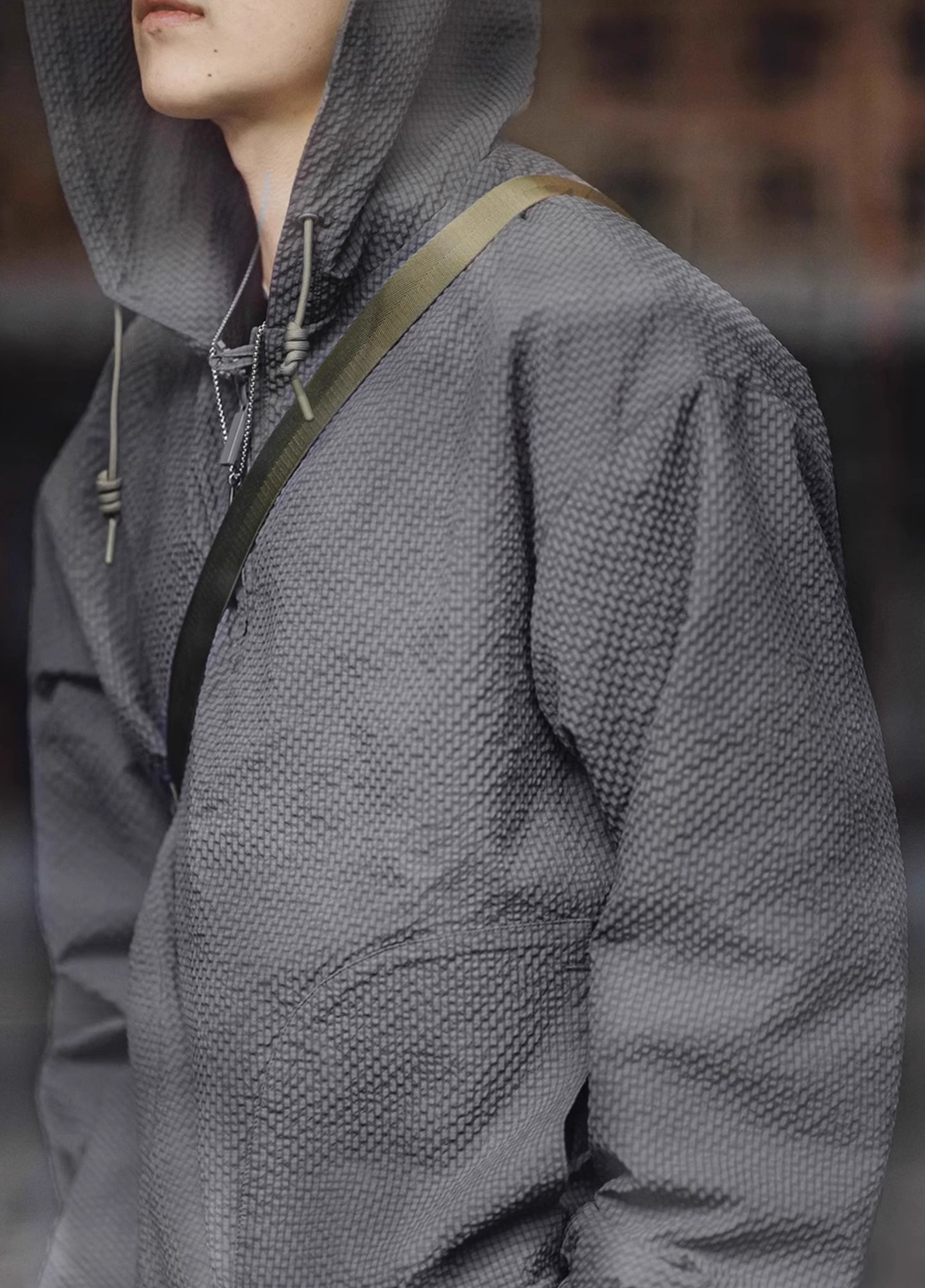 American Anorak Half-Breasted Textured Pullover Men's Sweater - Harmony Gallery