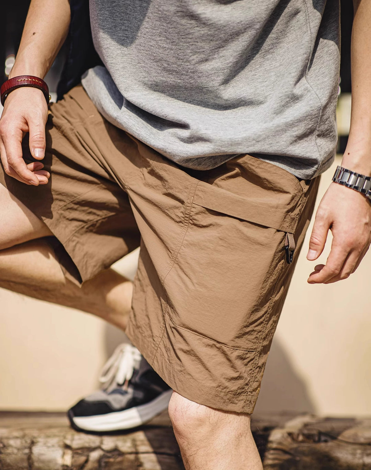 American Retro Big Pocket Waterproof Thin Nylon Men's Shorts - Harmony Gallery