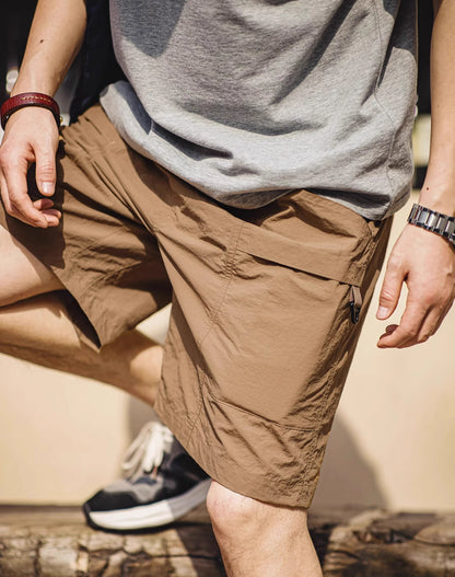 American Retro Big Pocket Waterproof Thin Nylon Men's Shorts - Harmony Gallery