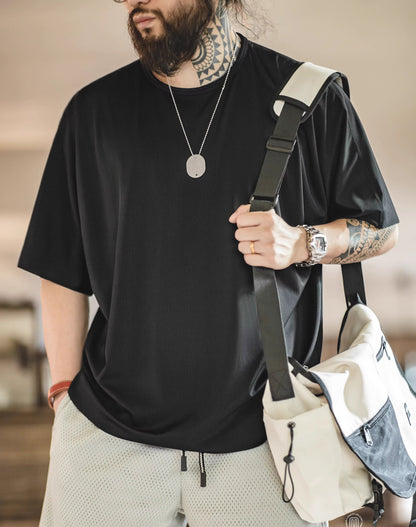American Technology Cool Ice Silk Knitted Breathable Men's T-Shirt - Harmony Gallery