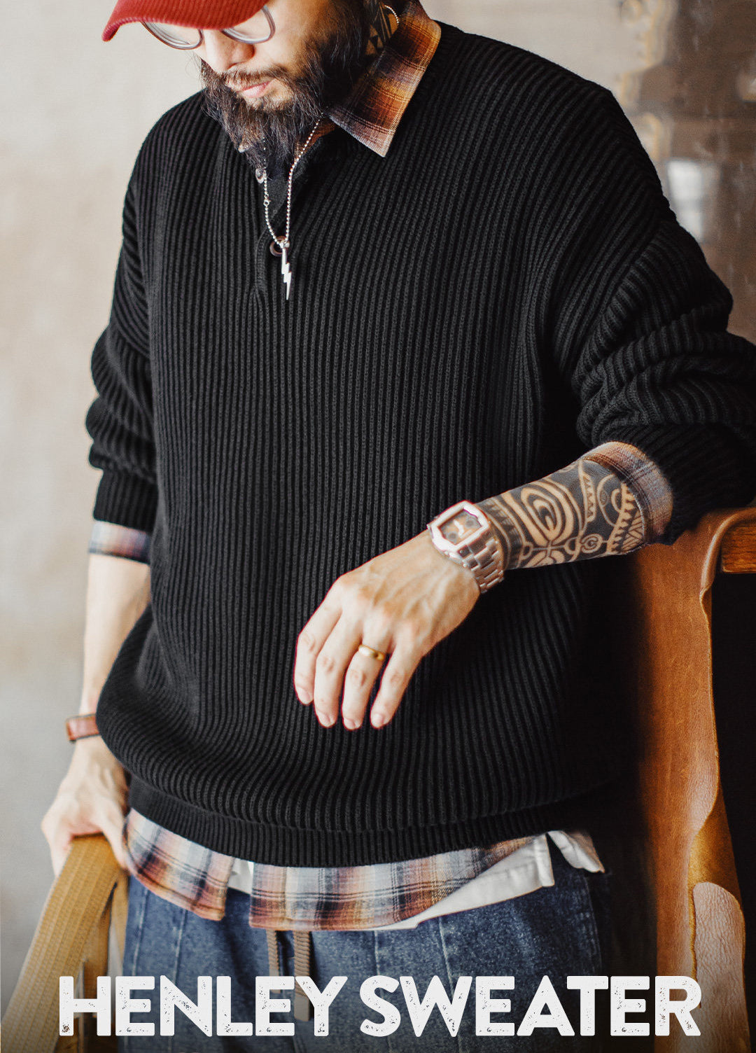 American Elasticity Heavy High Gram Thickened Warm Pullover Men's Sweater - Harmony Gallery