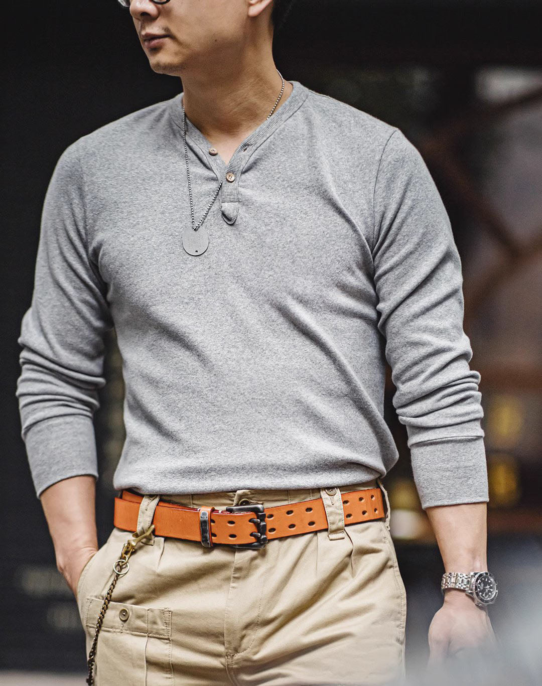 American Retro Heavy Tough Guy Leisure Men's Sweater - Harmony Gallery