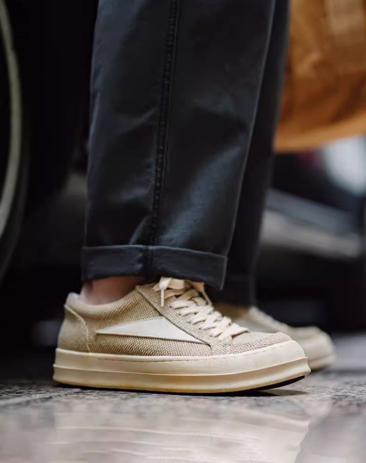 American Retro Canvas Thick-Soled High-Heeled High Street Men's Casual Shoes - Harmony Gallery