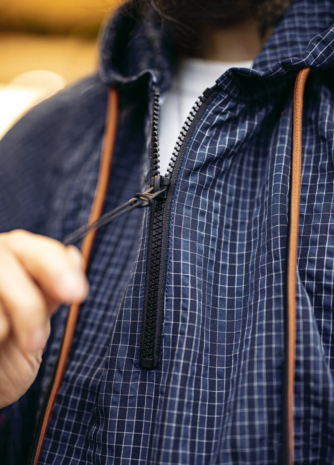 American Retro Half-Zip Hooded With Textured Lightweight Men's Sweater - Harmony Gallery