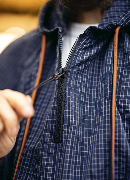 American Retro Half-Zip Hooded With Textured Lightweight Men's Sweater - Harmony Gallery