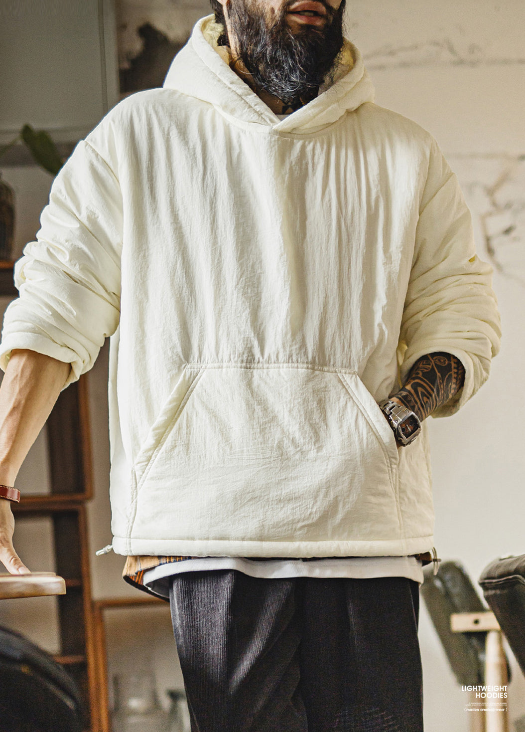 American Fleece Pullover With Pockets Commuting Fleece Lined Warm Men's Sweater - Harmony Gallery