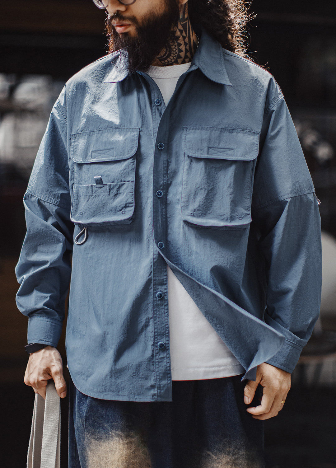American Blue Lightweight Casual Pocket Hunting Woven Men's Jacket