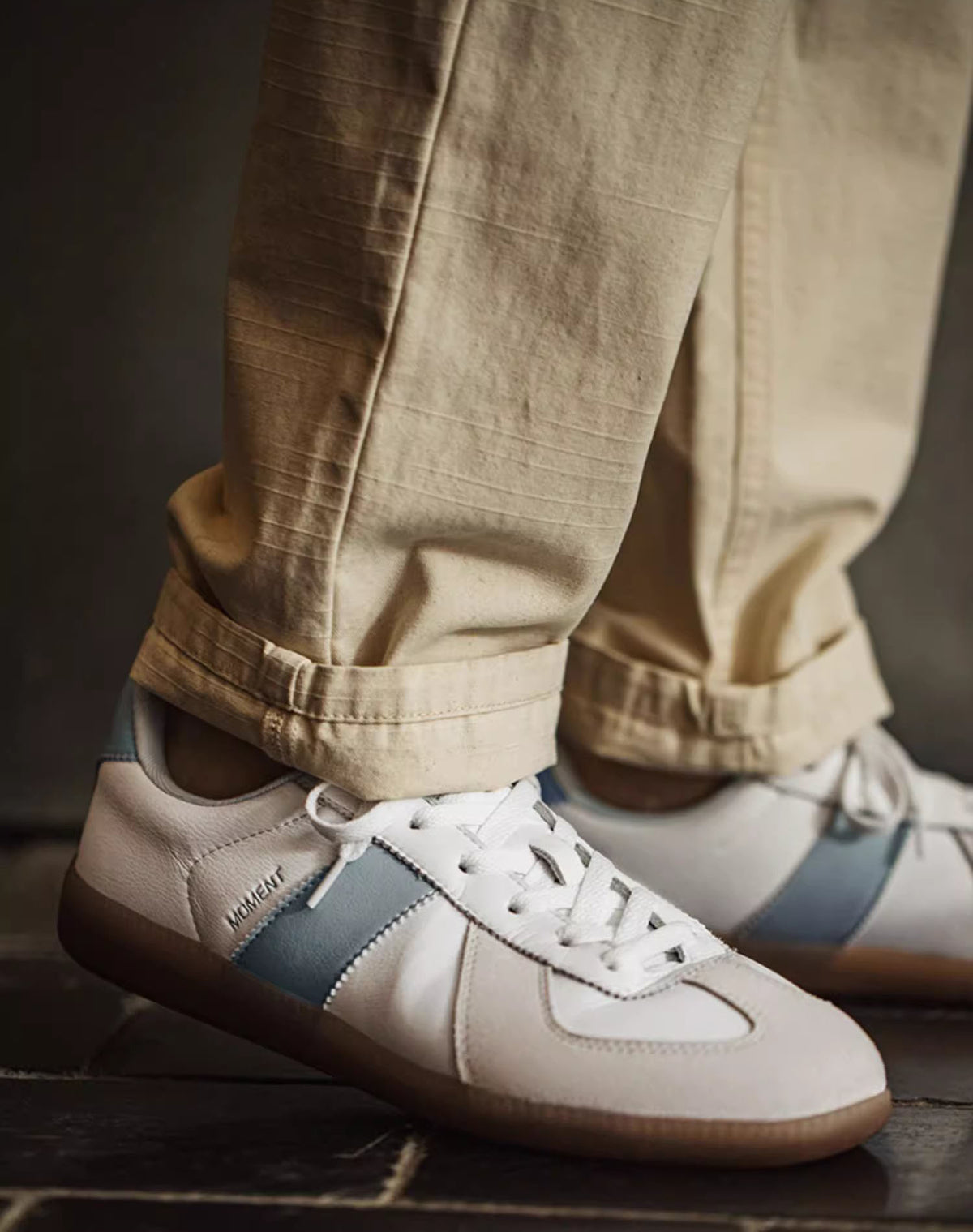 German Glacier Blue Dexun Retro Sports Unisex Casual Shoes - Harmony Gallery
