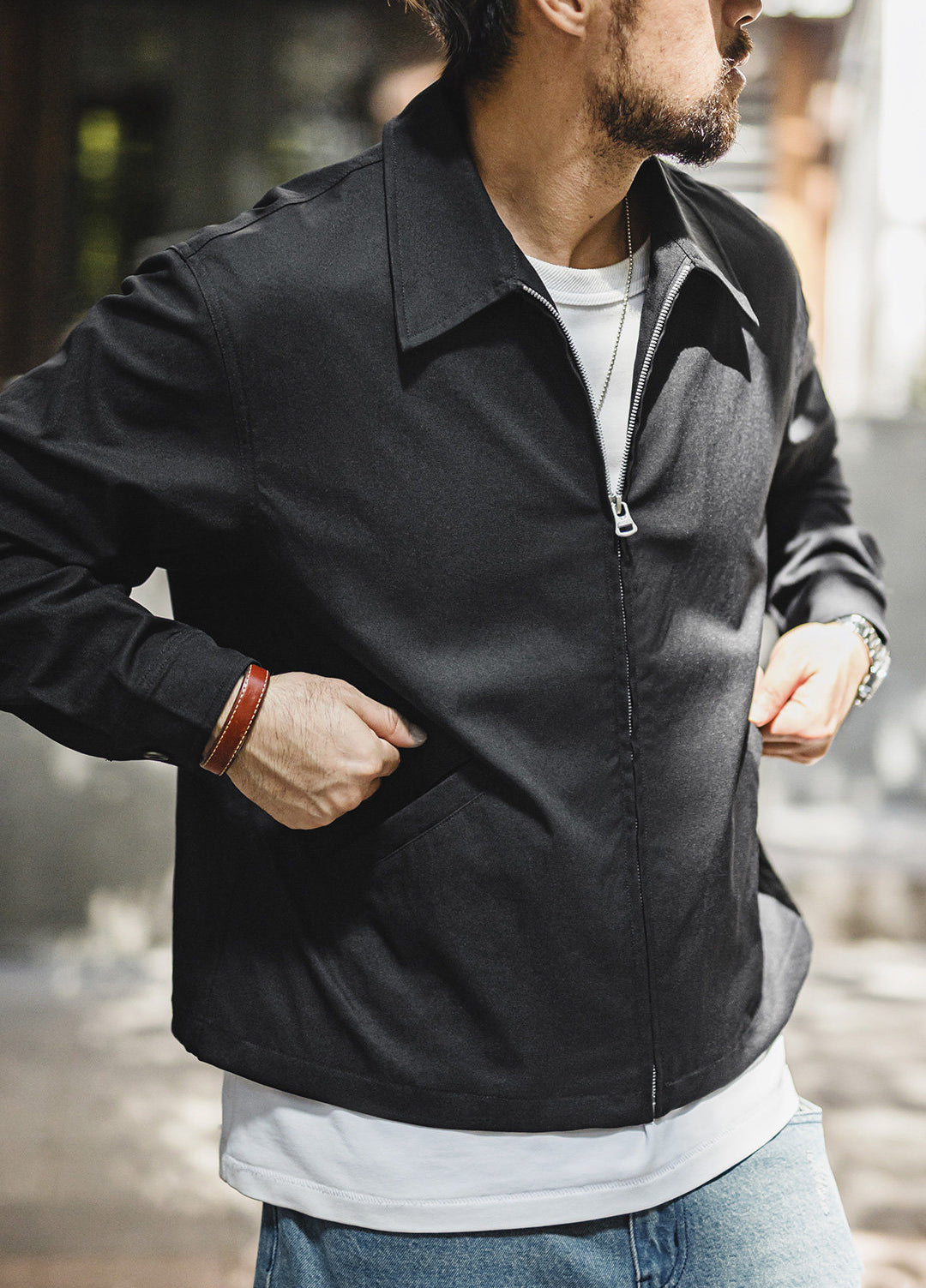 American Retro Coach Heavyweight Executive Commuter Zip-Up Men's Jacket